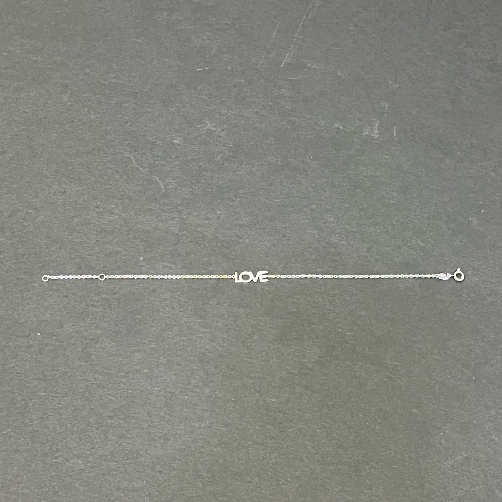 Nwt Maya Brenner Silver-Tone “Love” Bracelet From Fff — image 4 of 8